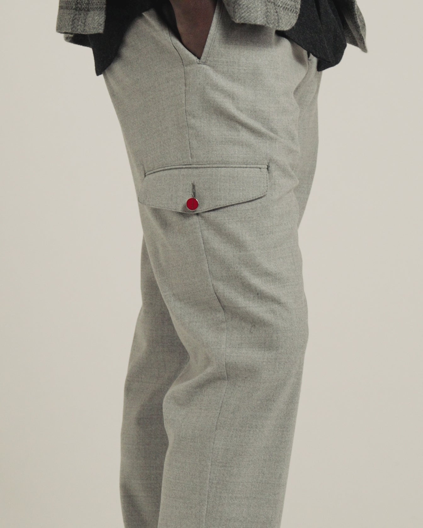 light grey checked cashmere-blend jacket