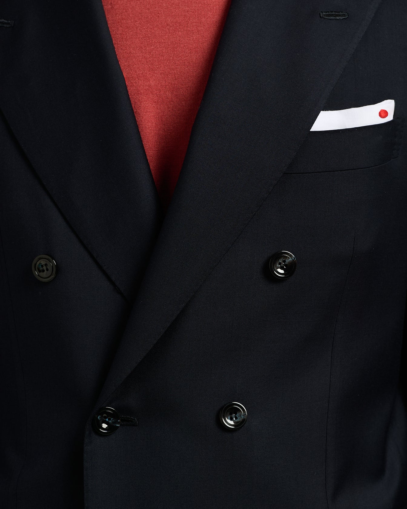 DOUBLE-BREASTED SUIT "MONOCHROME" IN PURE BLUE WOOL