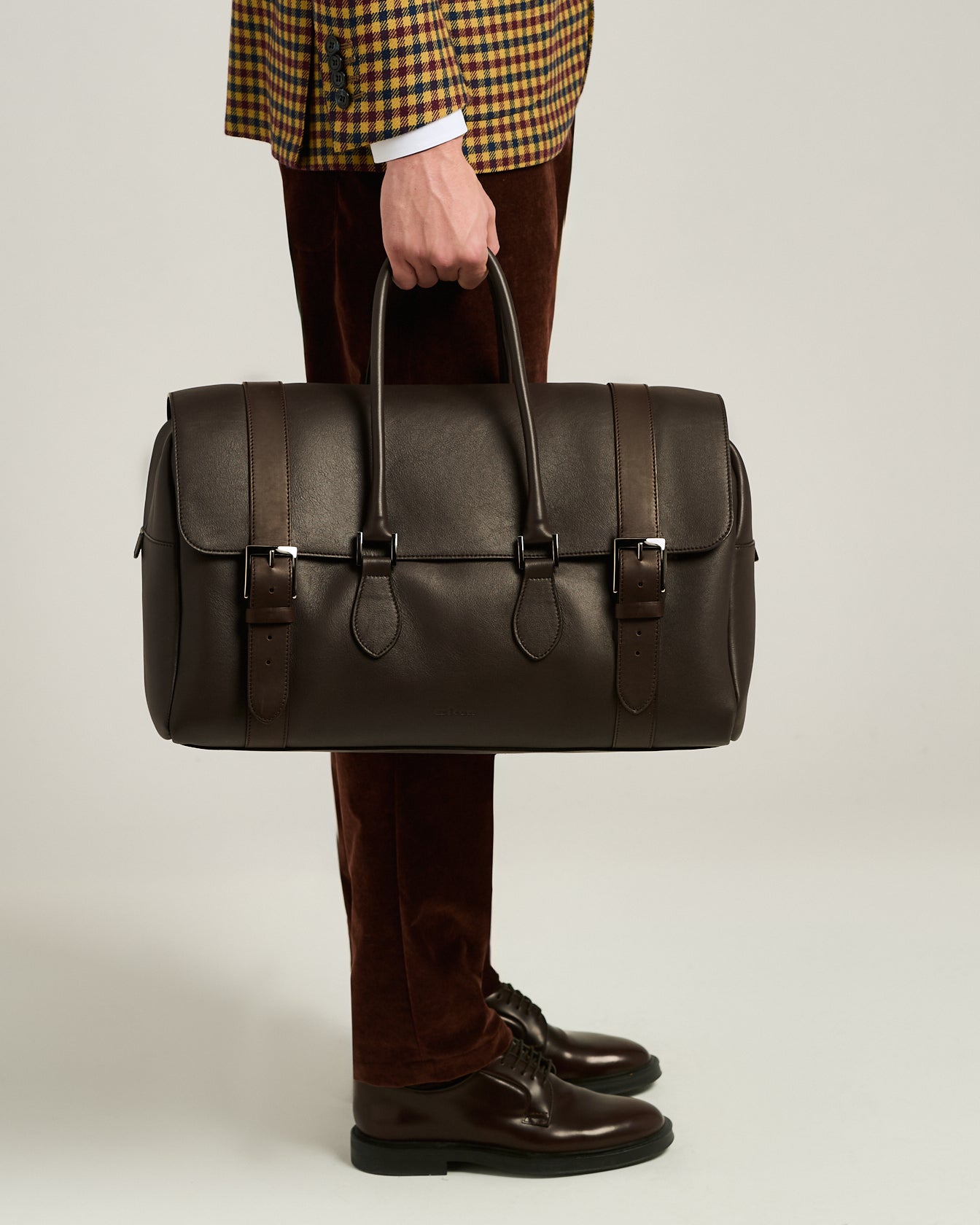 DARK BROWN CALFSKIN WEEKEND BAG
