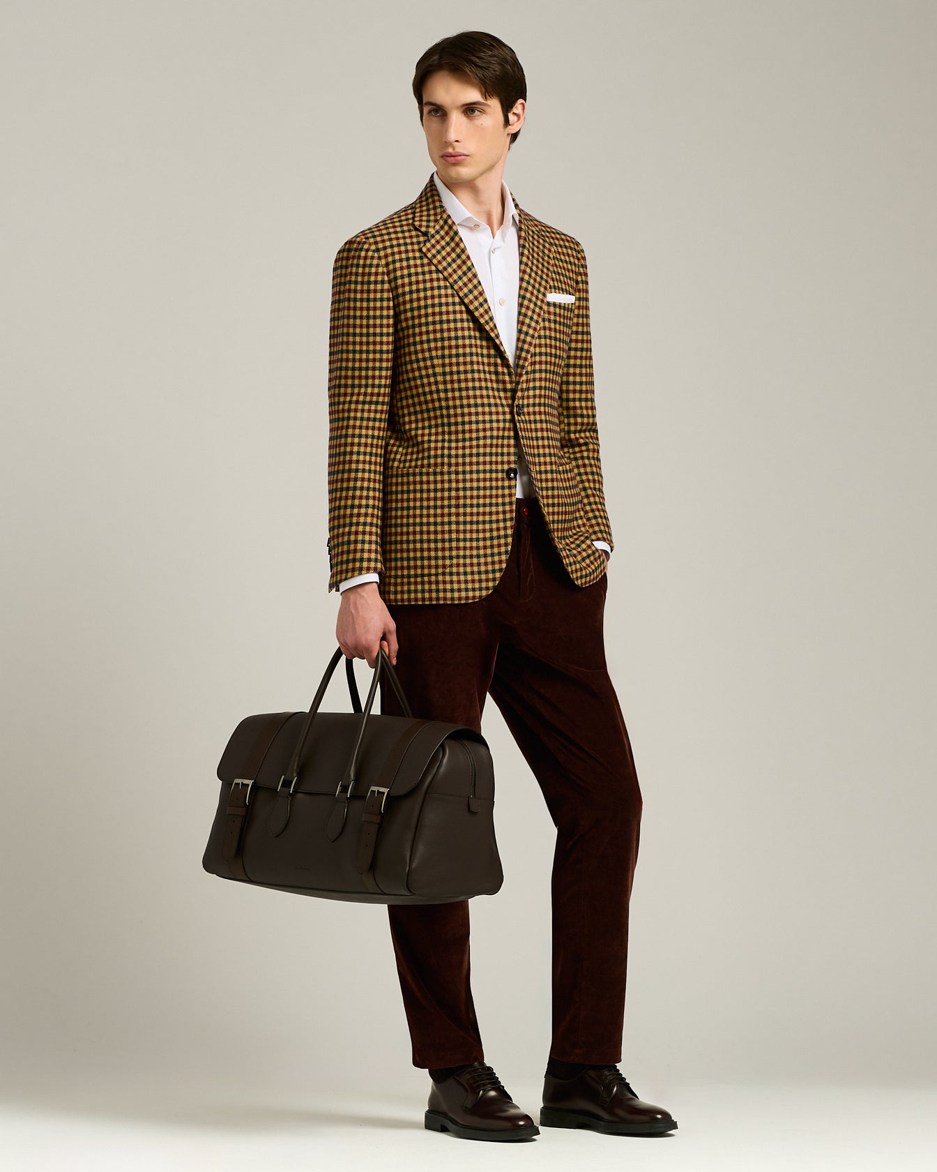 DARK BROWN CALFSKIN WEEKEND BAG