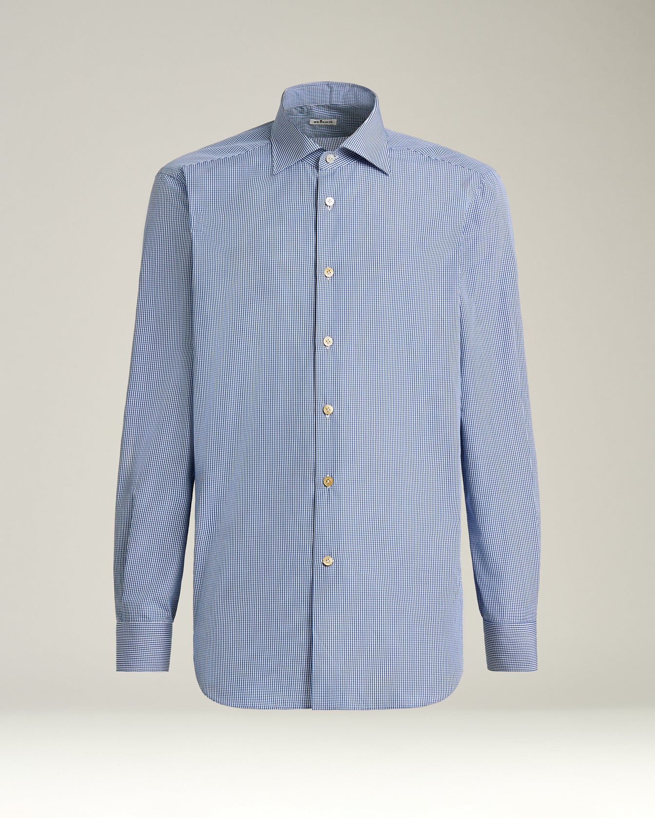 men’s 'formal' regular fit shirt in light blue checked cotton