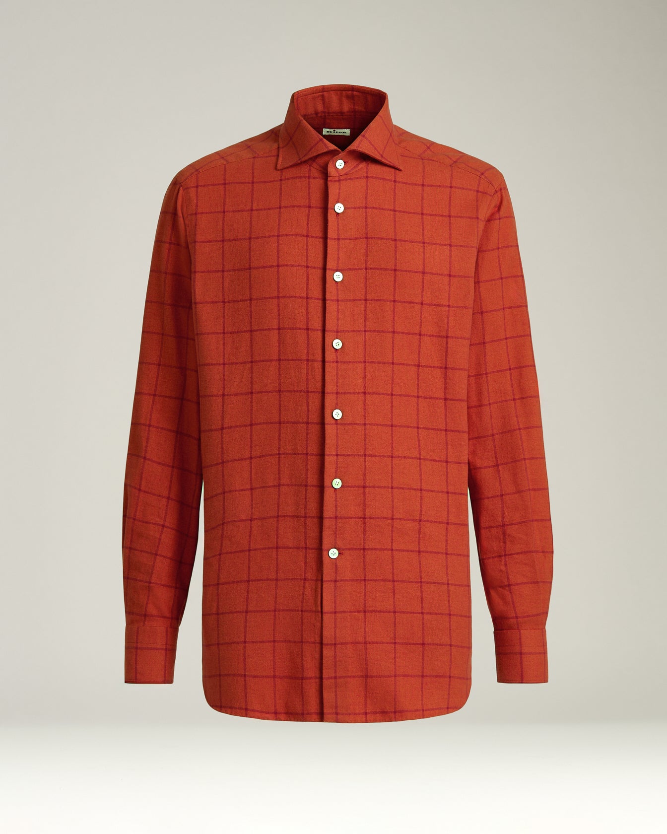 men’s red plaid shirt in cotton flannel
