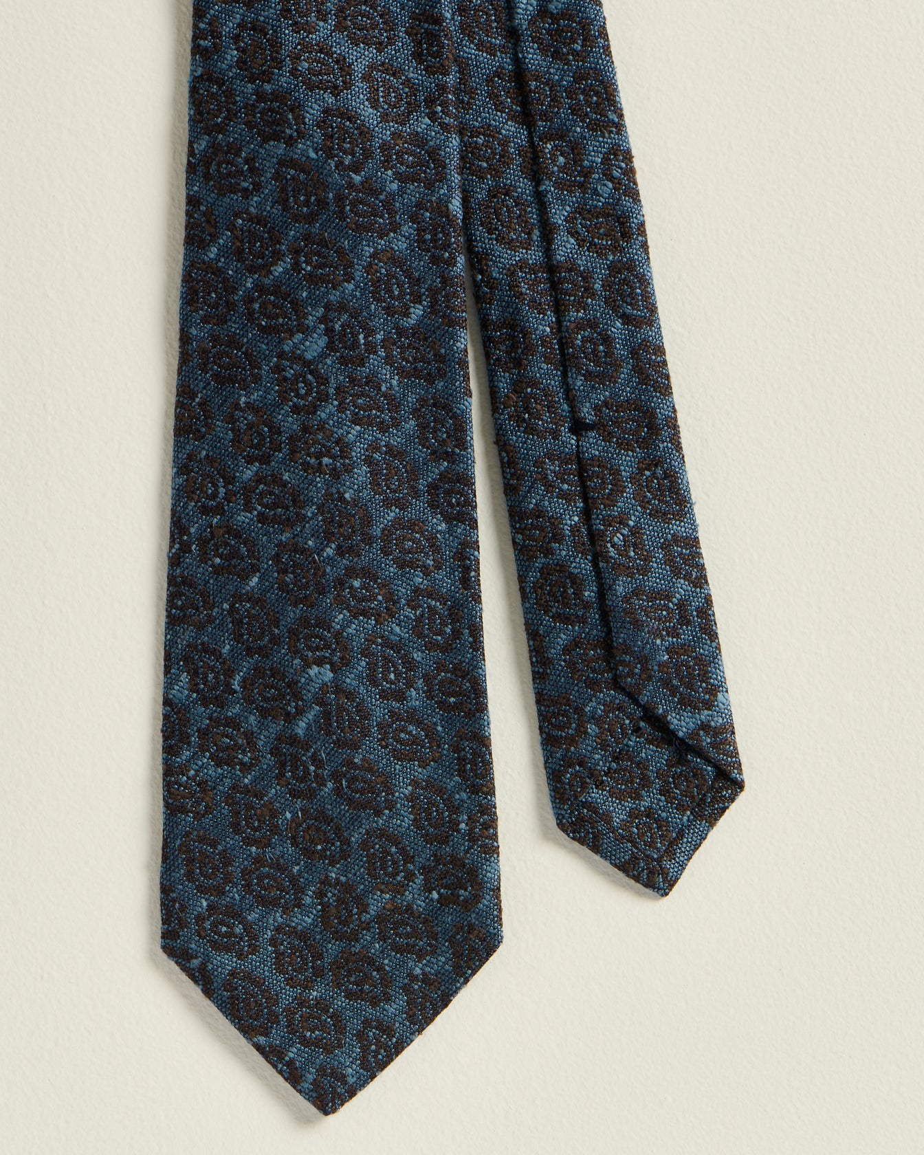 men's blue knit micro pattern tie