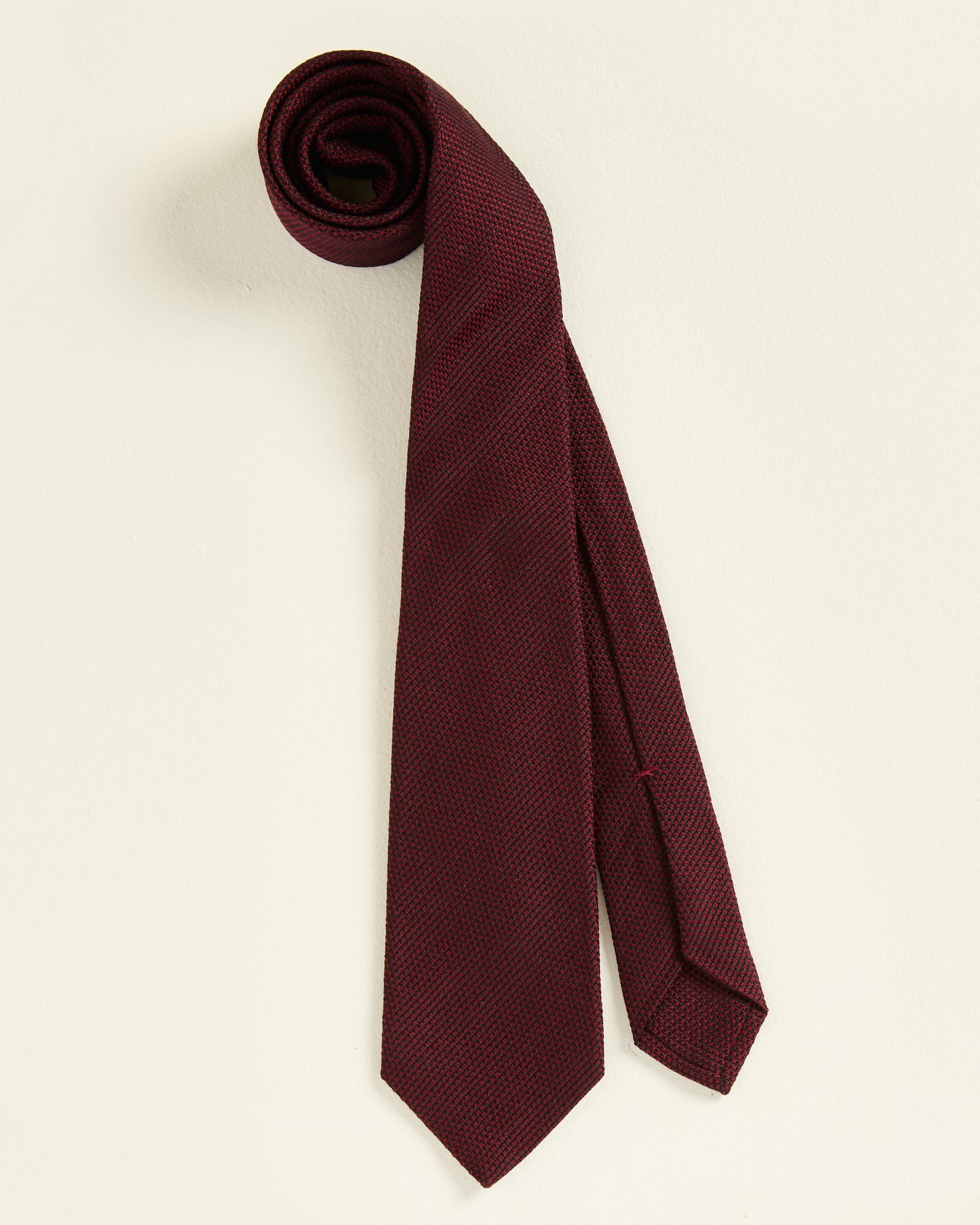 men's burgundy knit micro pattern tie