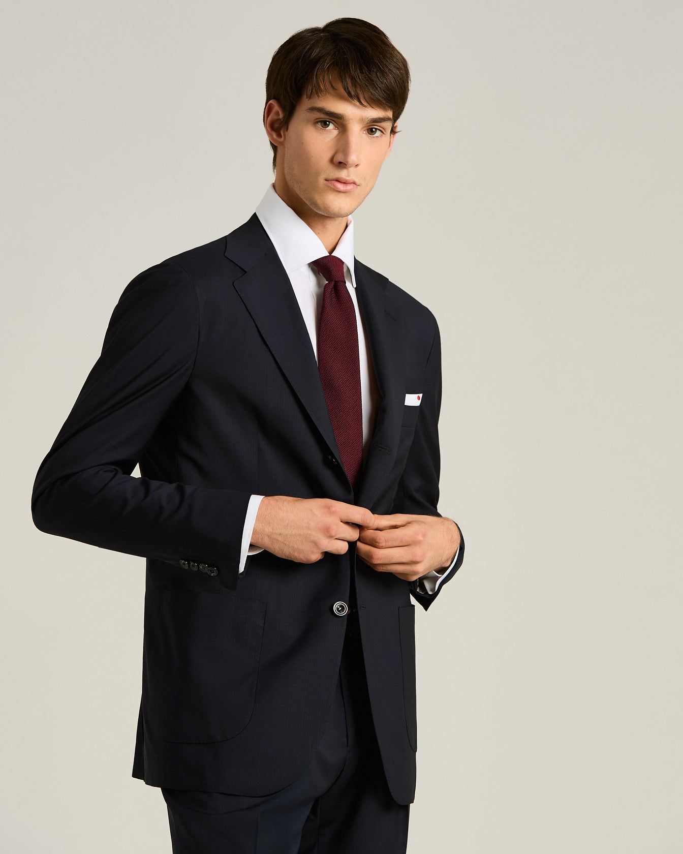 men's burgundy knit micro pattern tie