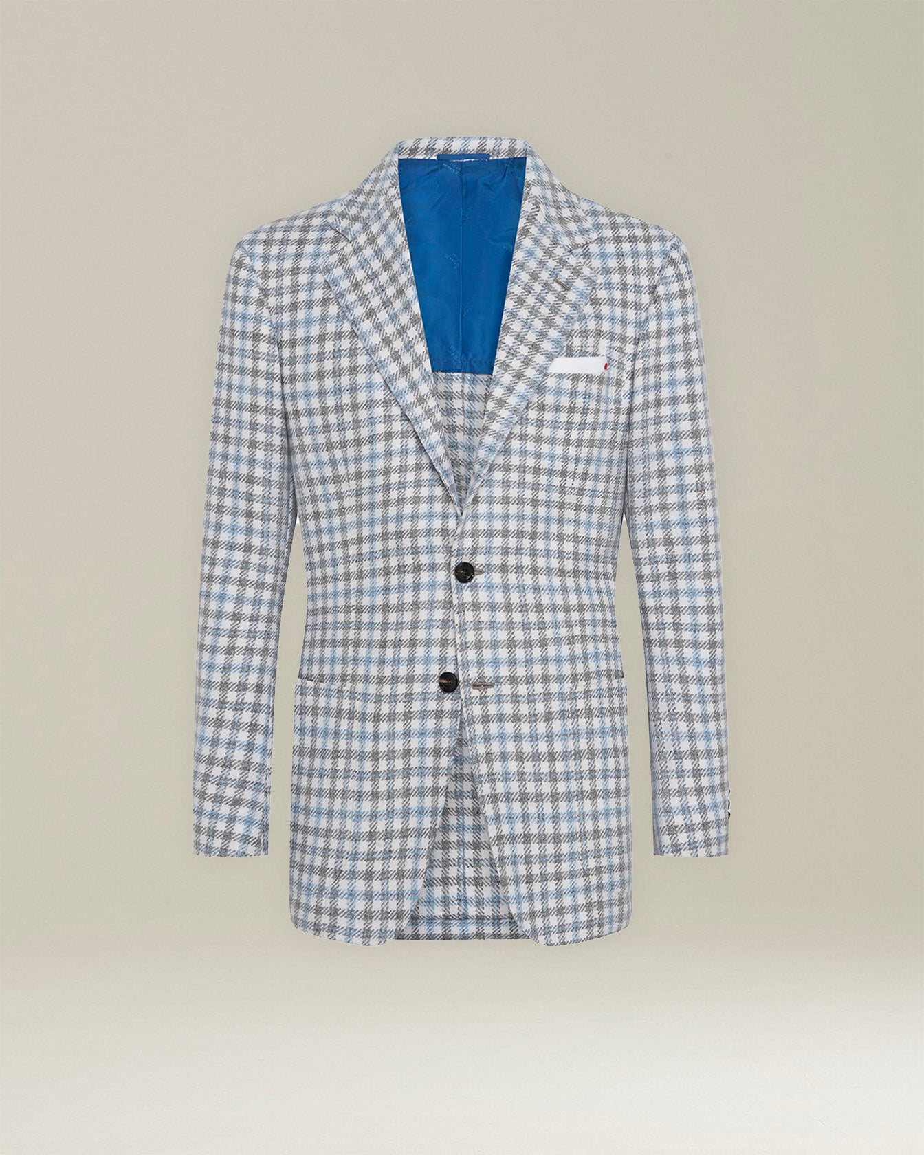 CHECKED CASHMERE BLEND BLAZER