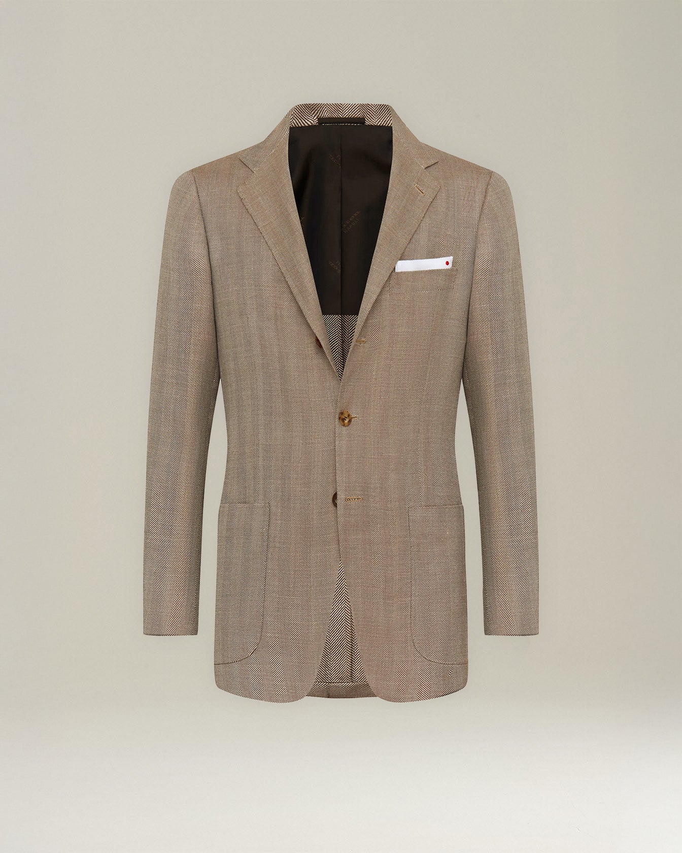 CASHMERE BLEND HERRINGBONE PATTERN BLAZER