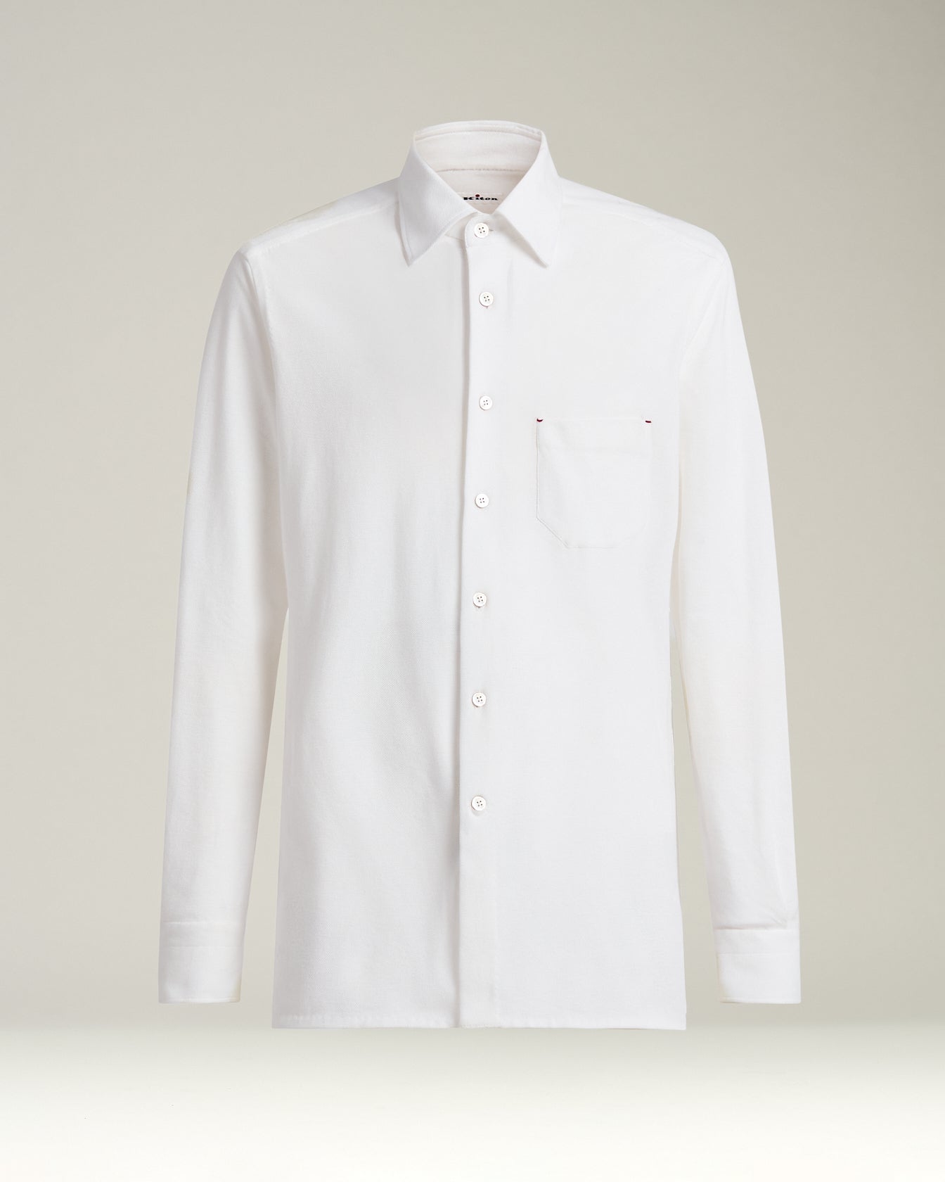 men’s 'nerano' shirt in pure white cotton jersey