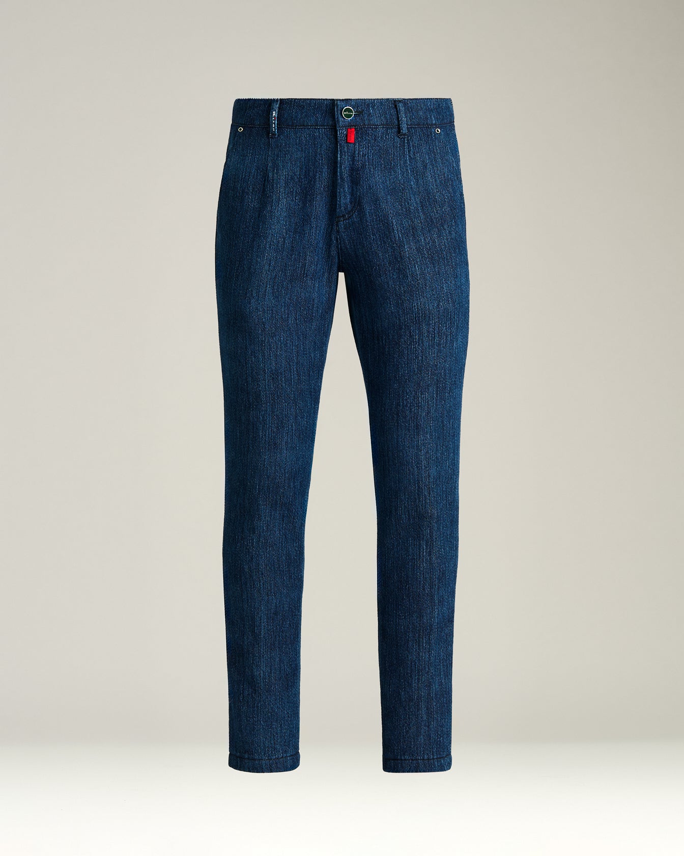 men's blue stretch cotton denim trousers