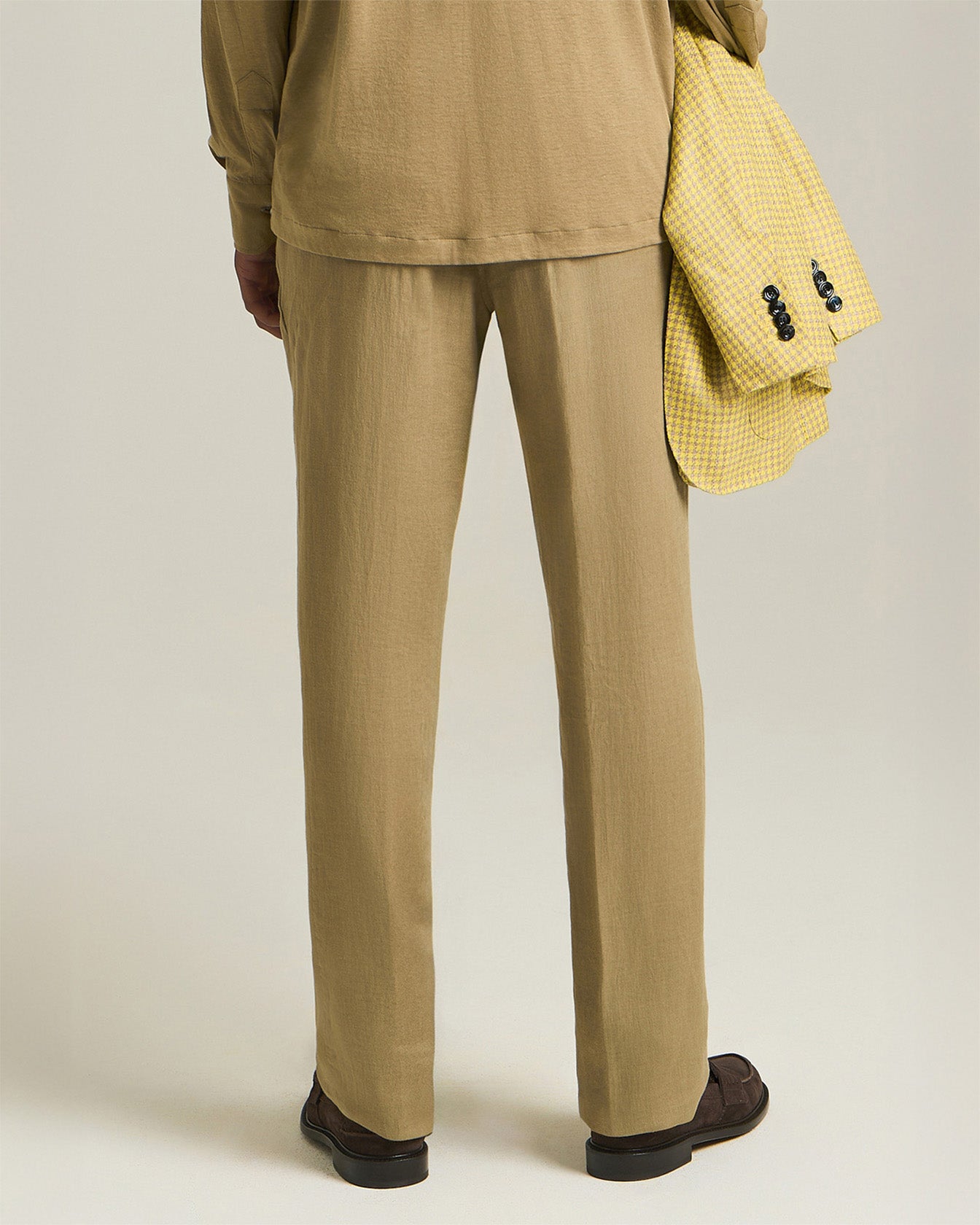 LINEN COMFORT-FIT PULL-ON TROUSERS